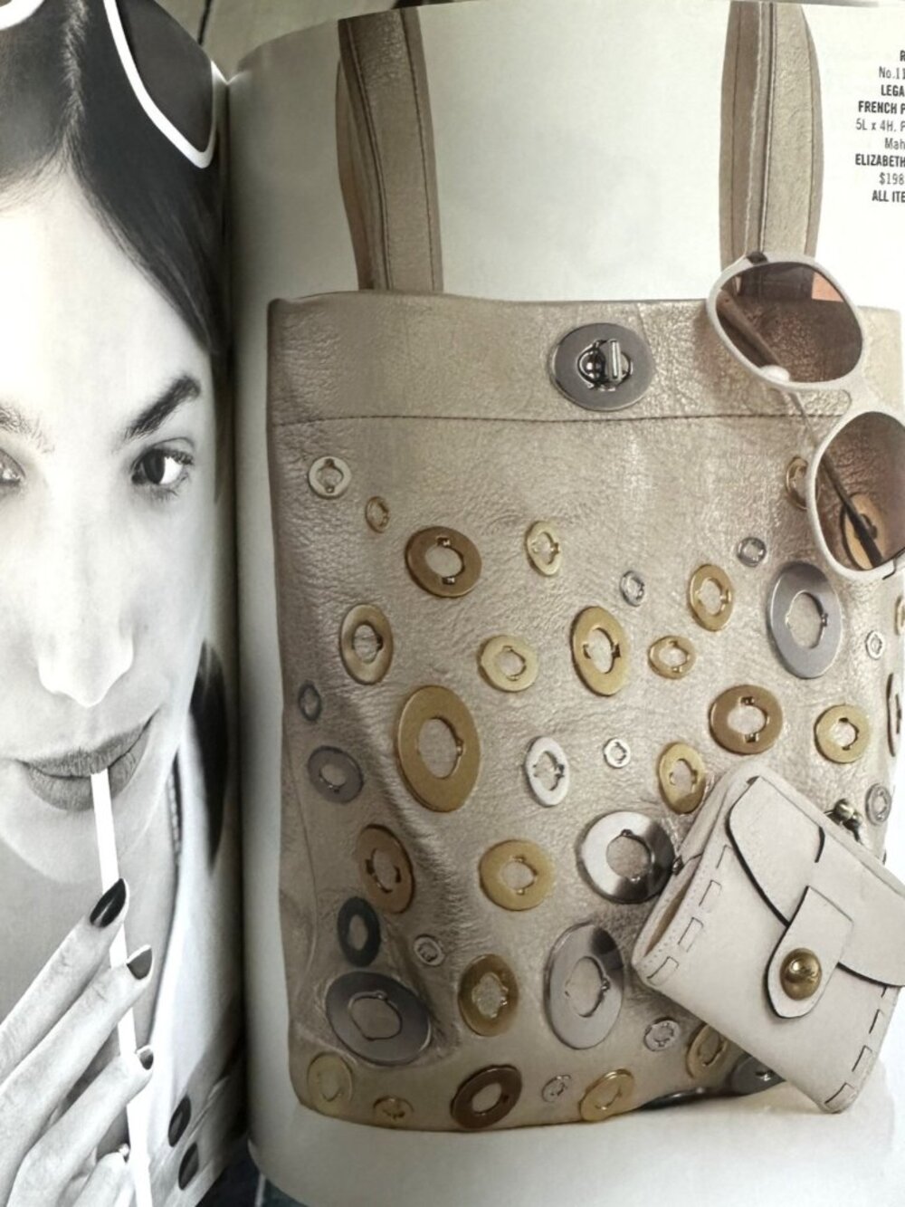 Rare Coach Resort Turnlock Tote style 11538 from 2007, metallic gold leather EUC - Picture 16 of 16